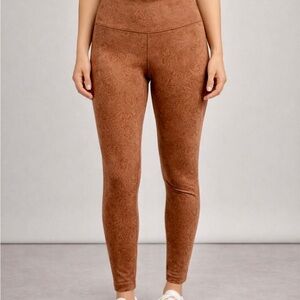 White House Black Market Tan Paisley Leggings